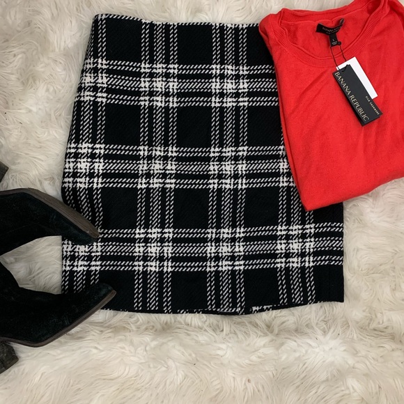 Talbots Dresses & Skirts - 🌛Talbots🌛black and white buffalo plaid skirt